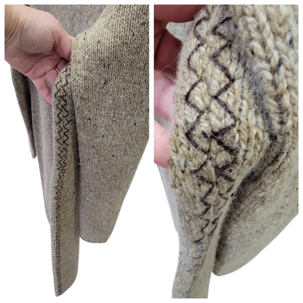 Lauren Ralph Lauren Knit Sweater Dress Brown Donegal Tweed Wool Blend Women’s L - Picture 11 of 17